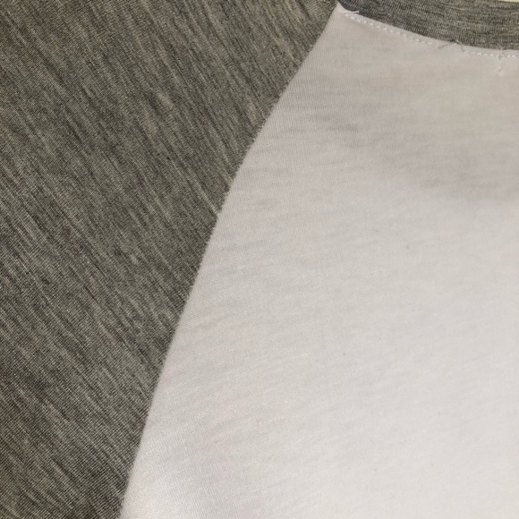 NYLON APPAREL 3/4 sleeve curved hem baseball tee s - Picture 4 of 4